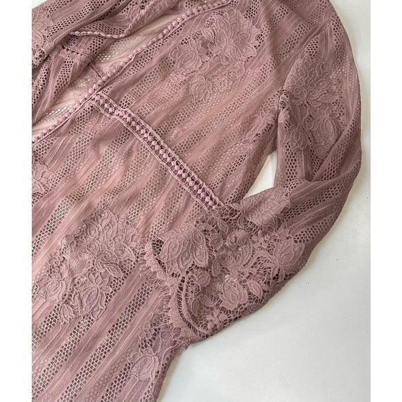 Miss Chievous Womens Duster Sweater Pink Long Sleeve Open Front Lightweight S - Picture 3 of 5